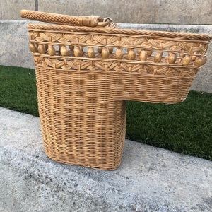 Vintage Wicker Stair Basket